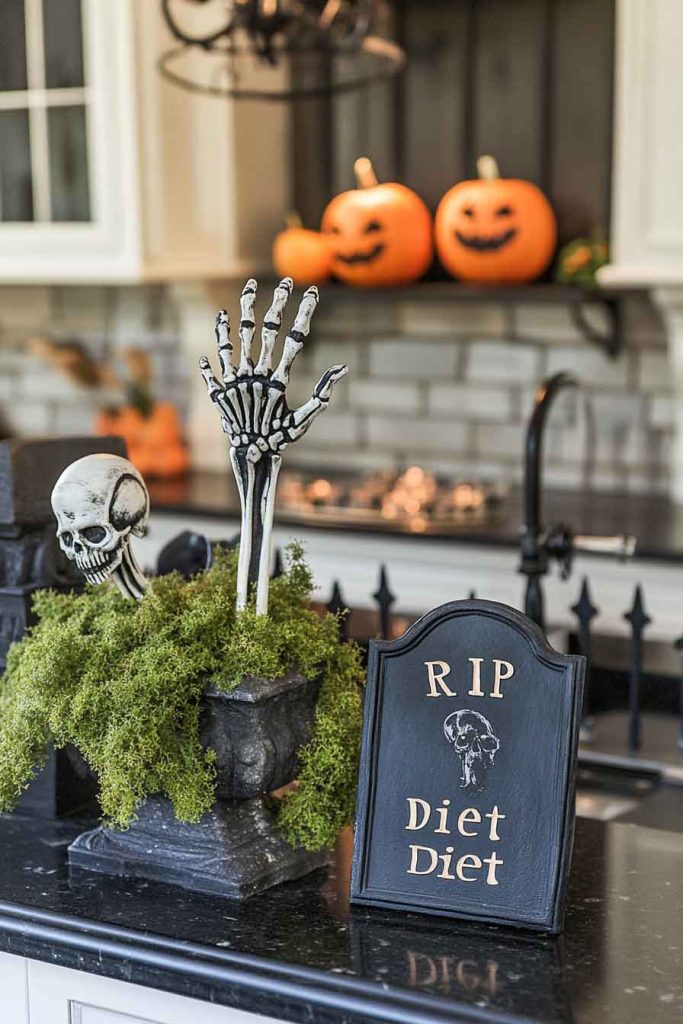 Cemetery Kitchen with Tombstone Touches