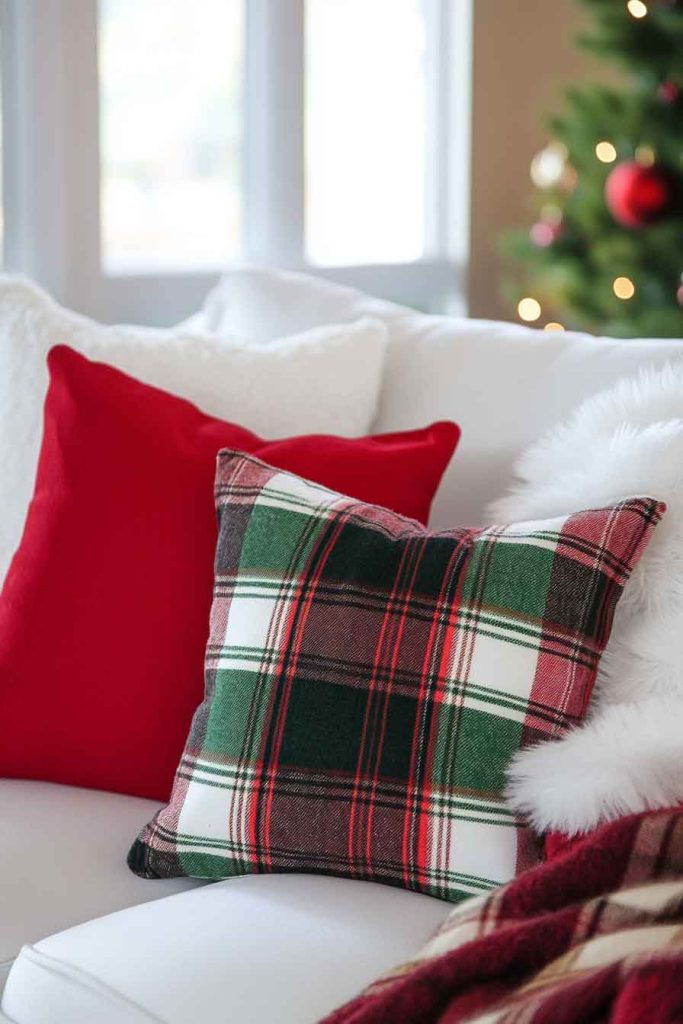 Plaid Flannel Throw Pillow Covers