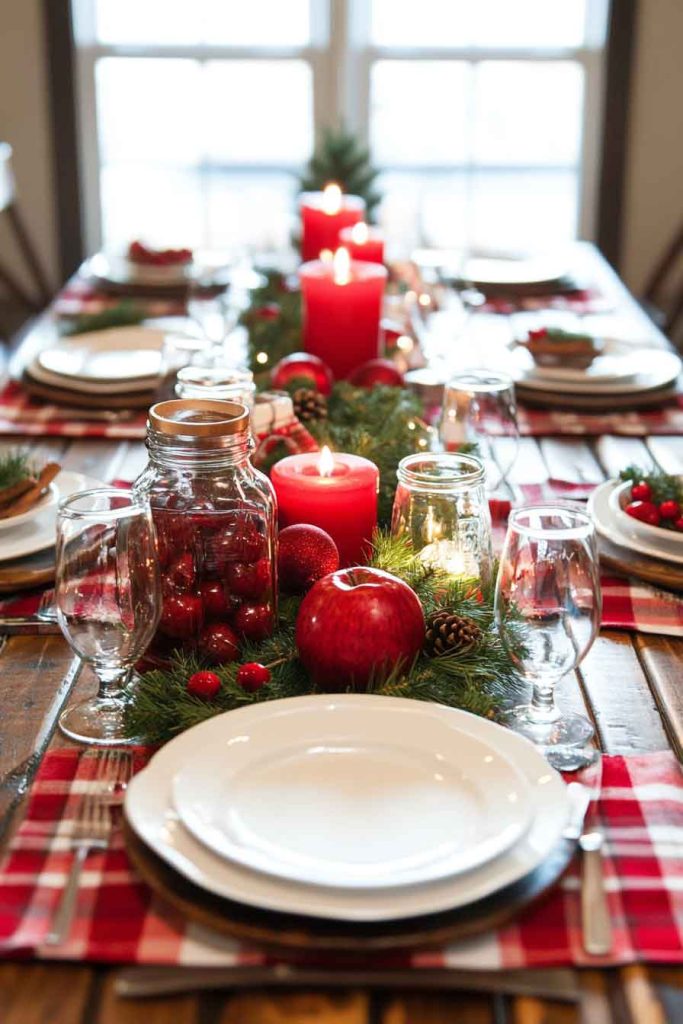 Family-Style Casual Christmas Table