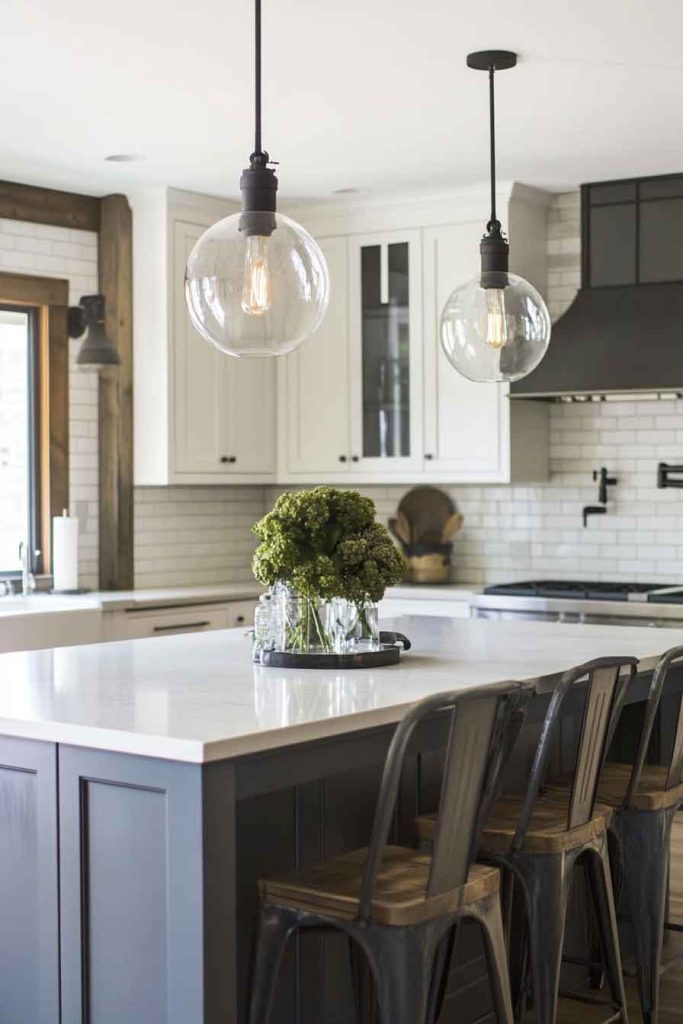 Pendant Lighting Over the Island