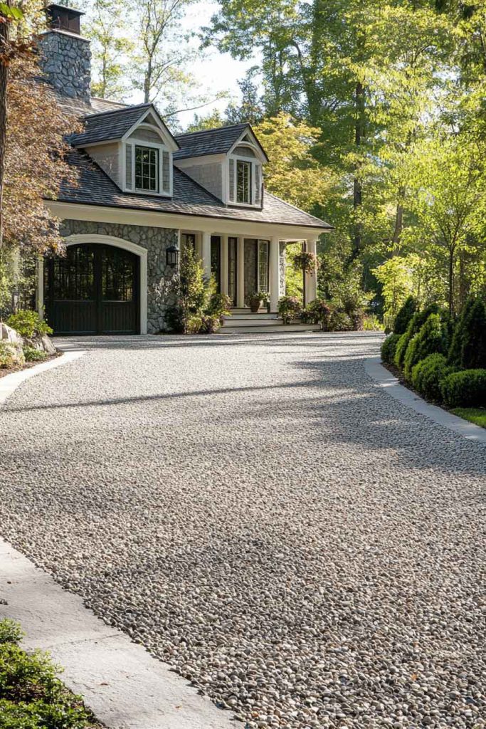 Minimalist Gravel Driveway