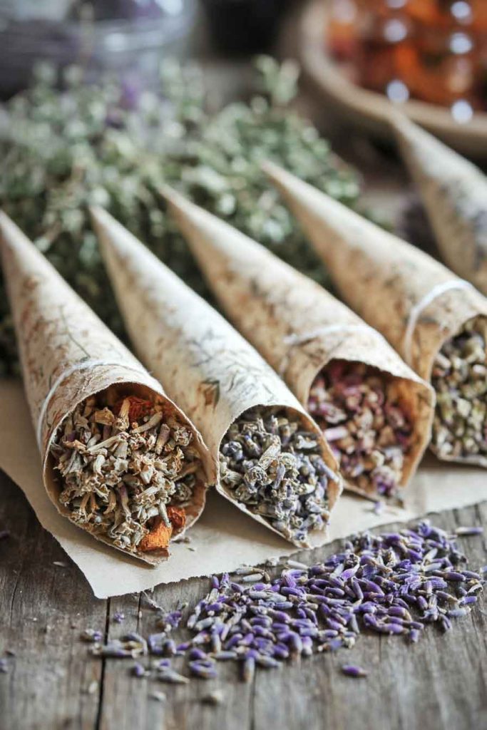 Natural Incense Cones from Herbs and Resin