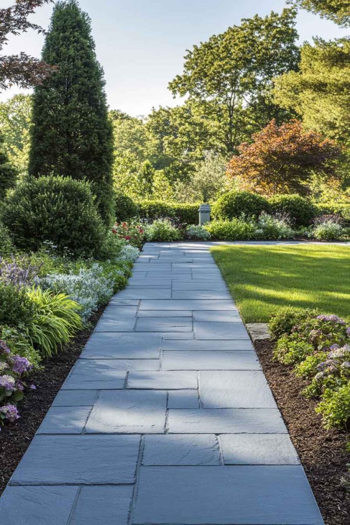 Bluestone Path with Formal Layout