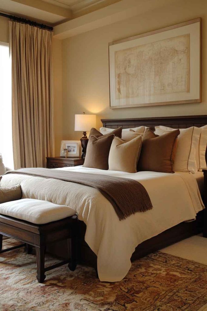 Cozy Bedroom with Warm Earth Tones