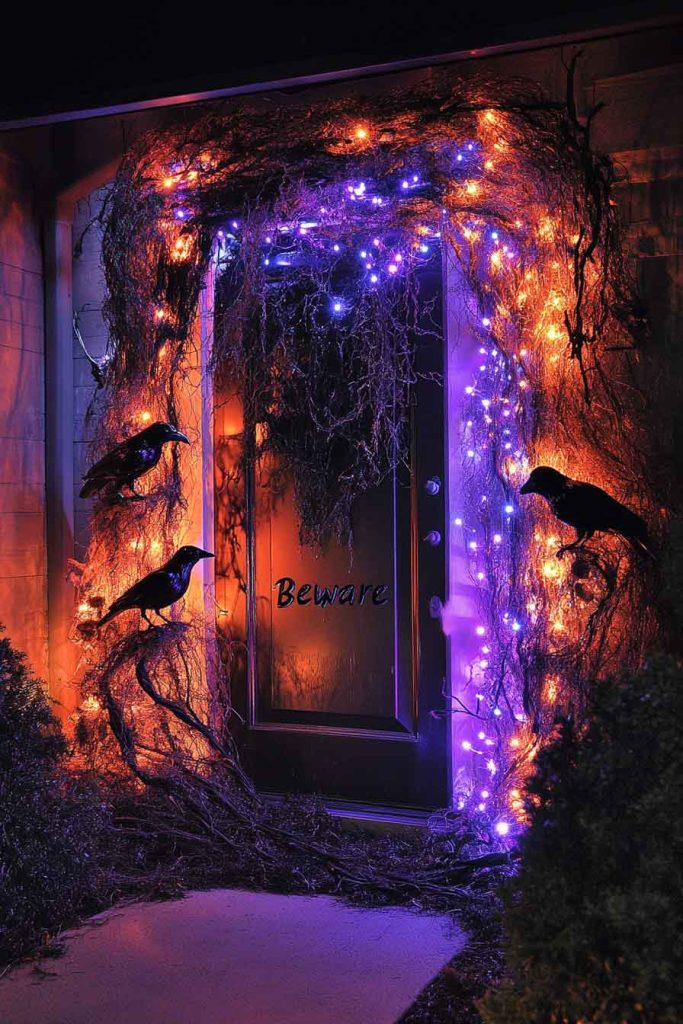 Haunted Doorway with Creeping Vines