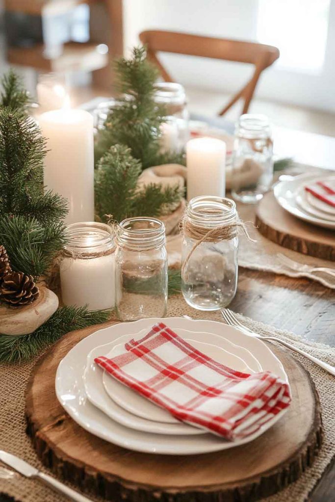 Rustic Farmhouse Christmas Table