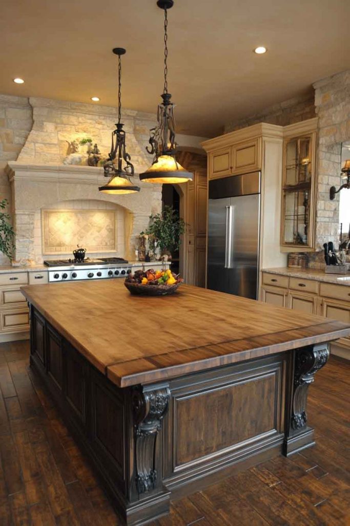  Butcher Block Countertop Island