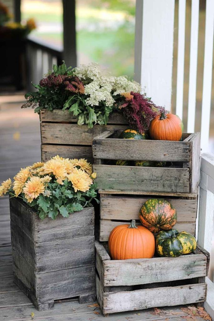 Weathered Wooden Crates