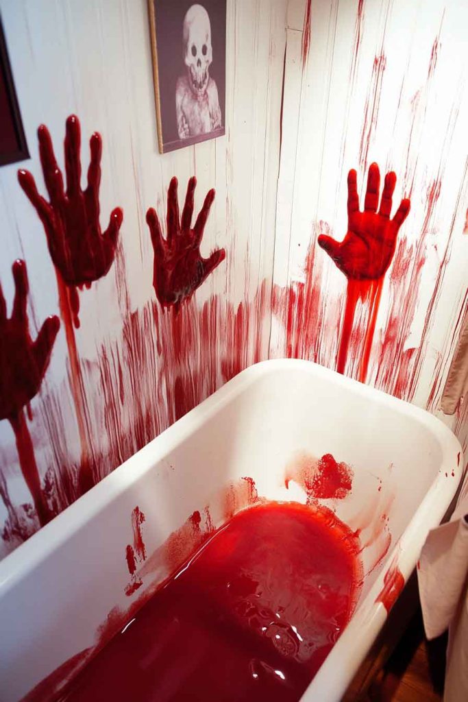 Bloody Bathtub Crime Scene