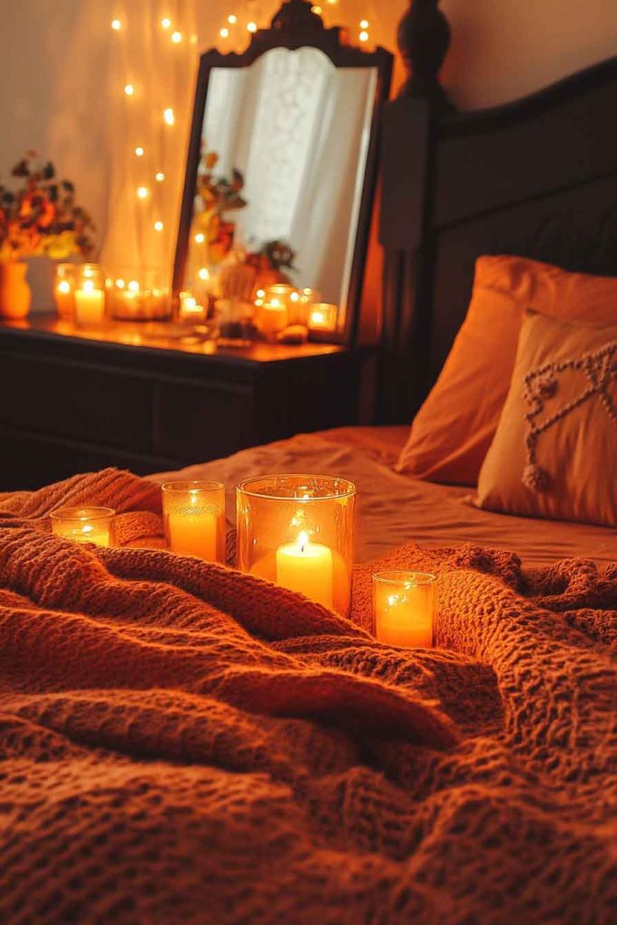Luxurious Velvet Halloween Bedroom