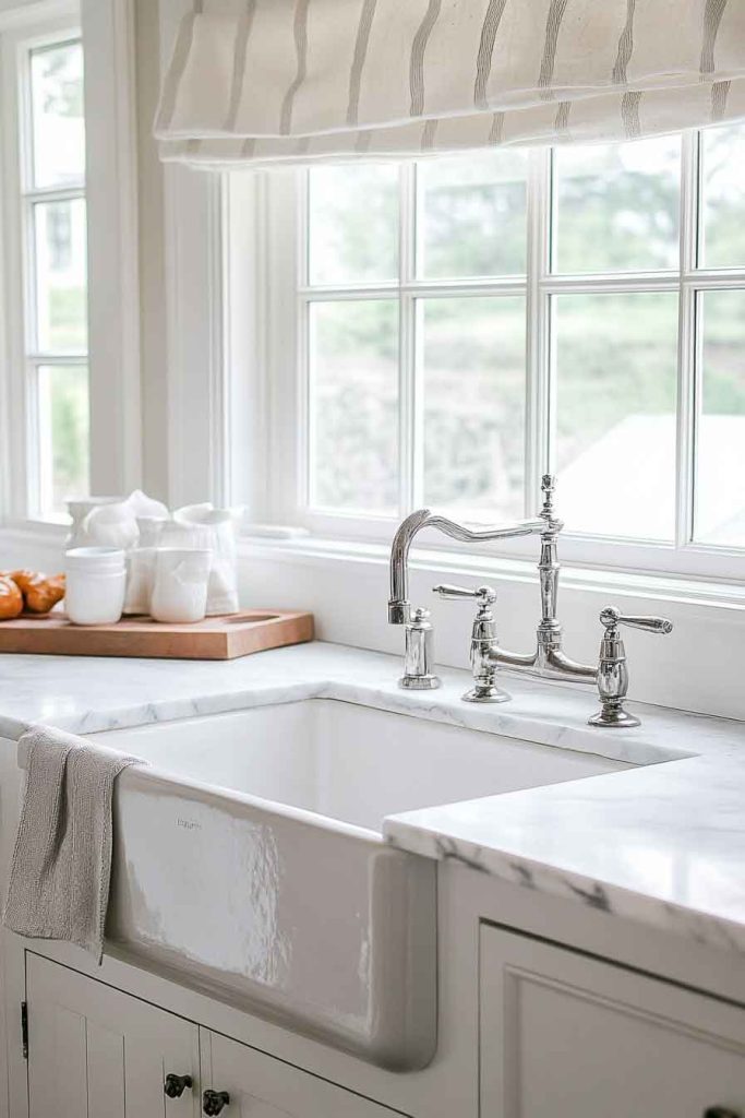 Coastal Kitchen Sinks and Faucets