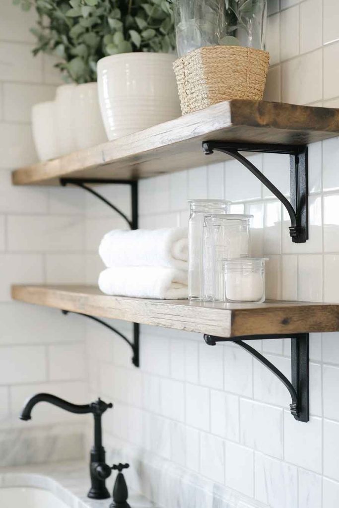 Open Shelving with Brackets