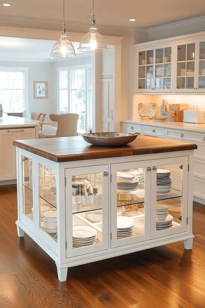 Glass-Front Cabinet Island