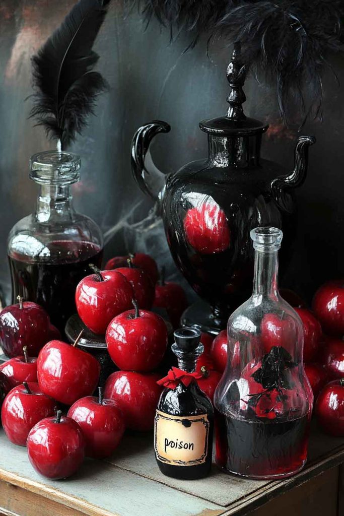 Poison Apples and Potions Display