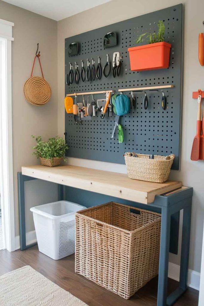 Install a Pegboard for Flexible Storage