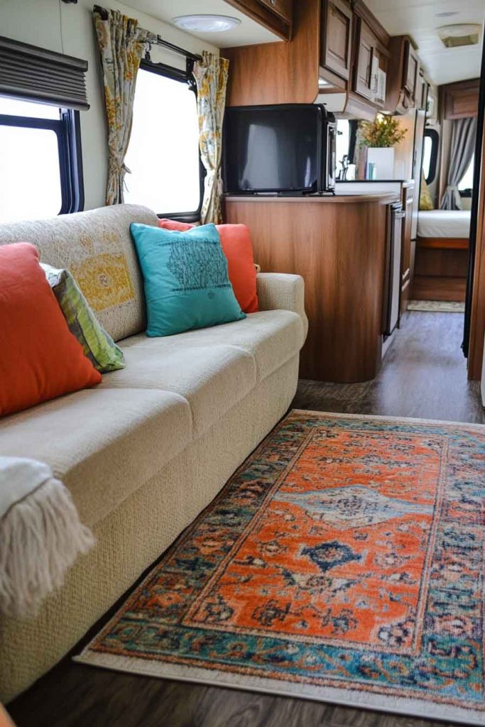 Add a Rug for Warmth and Definition
