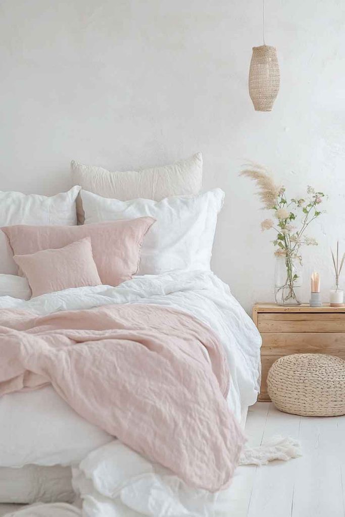 Soft Pink and White
