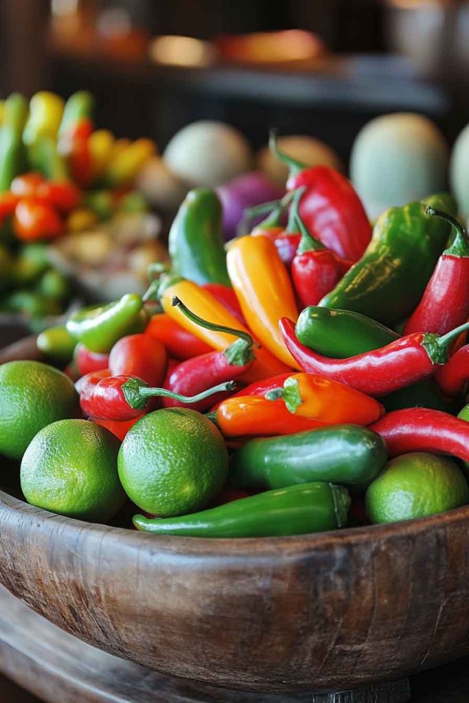Fresh Chili Pepper Display