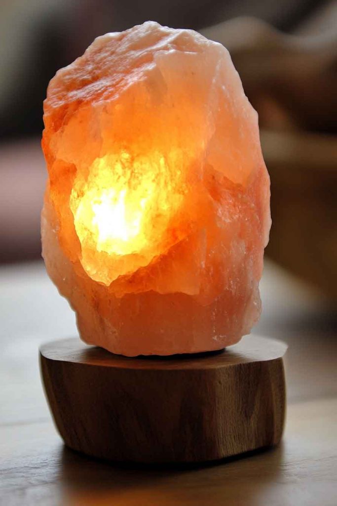 Salt Lamp Holder from Himalayan Salt Rock