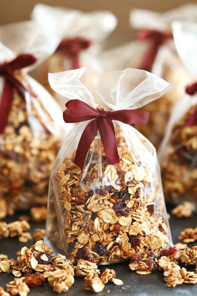 Homemade Granola in Cellophane Bags