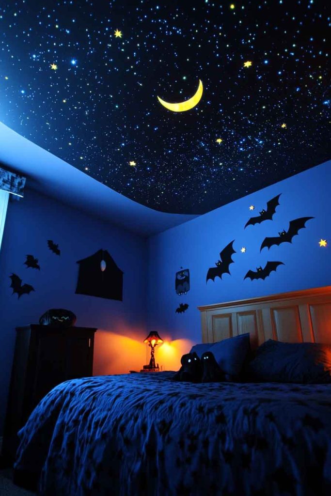 Starry Night Sky Halloween Ceiling