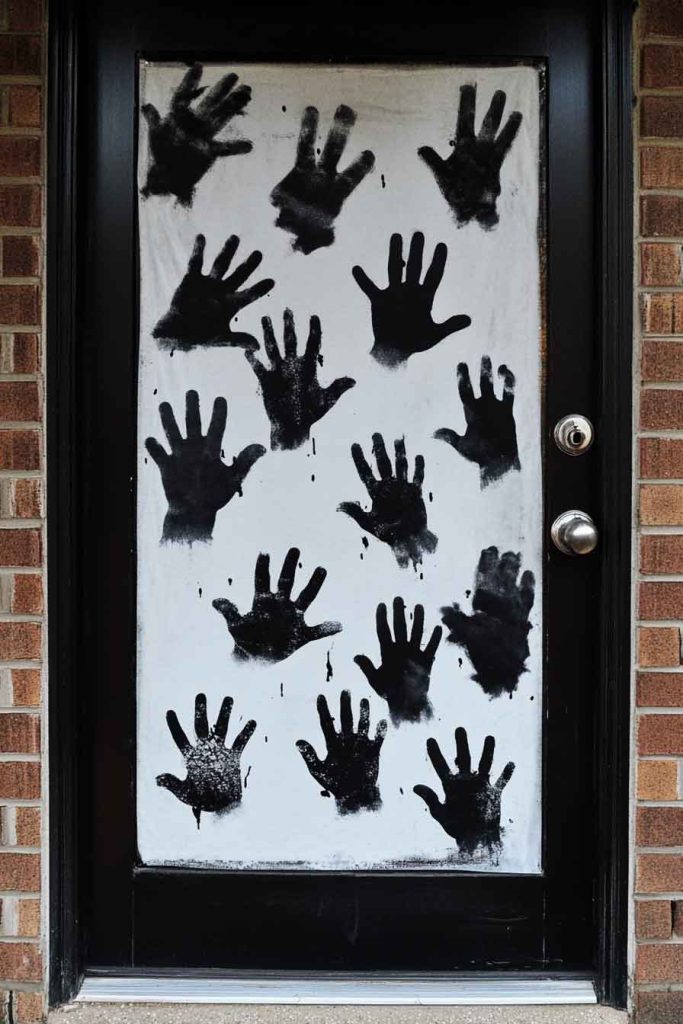 Spooky Handprints Door Design