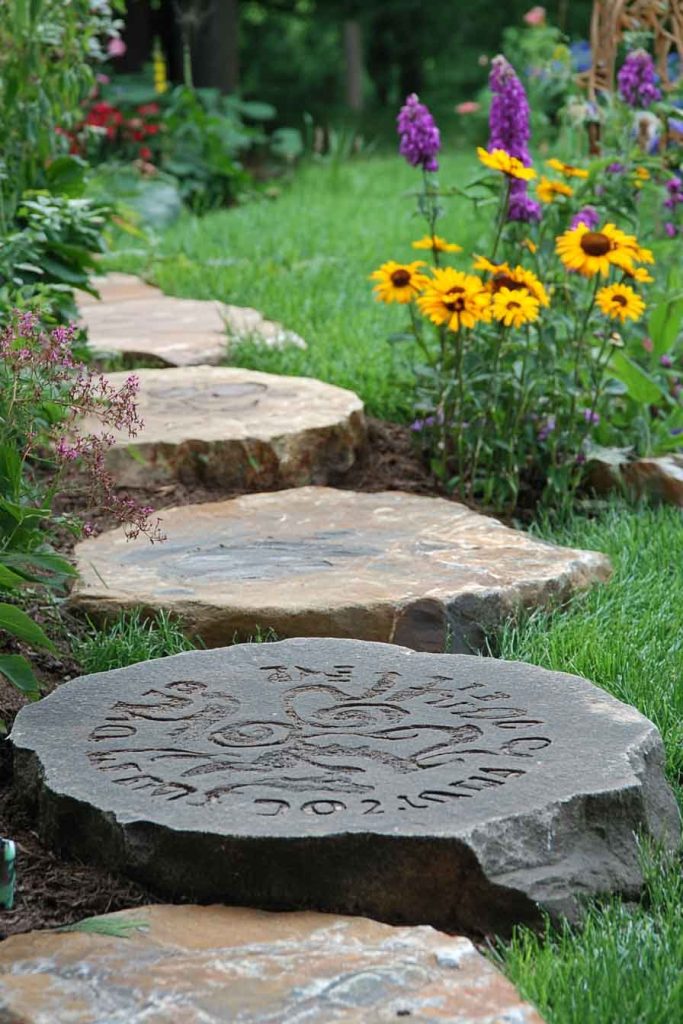 Engraved Stepping Stones