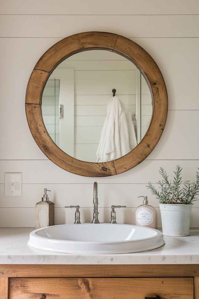 Rustic Wood-Framed Mirrors