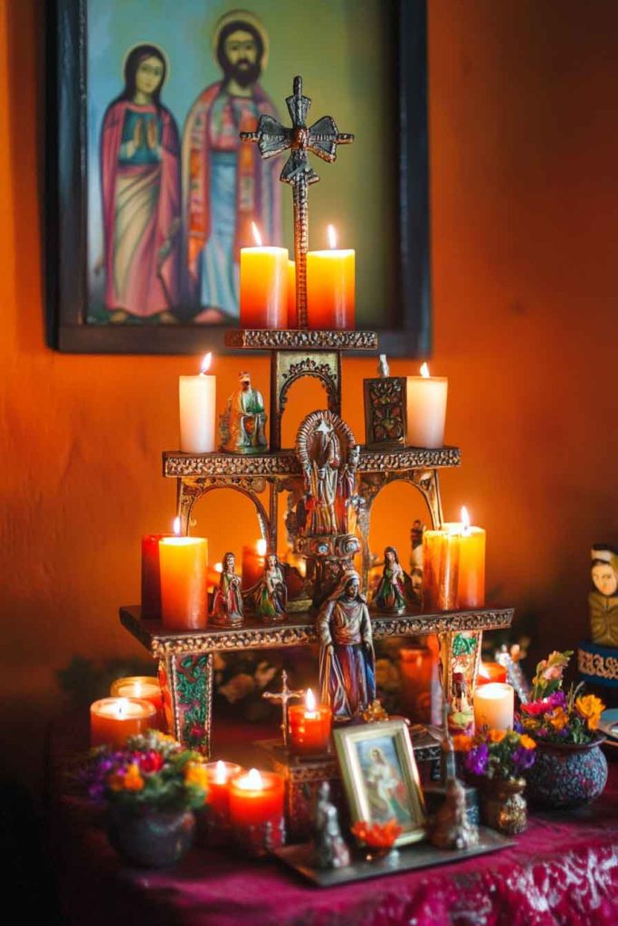 Milagros and Candle Shrine