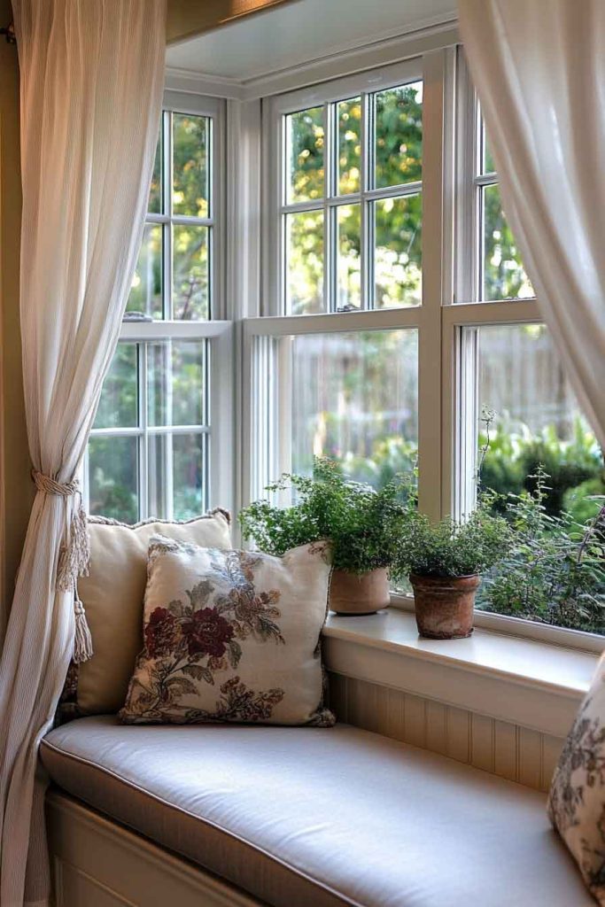 Cottage with Window Seat Nook
