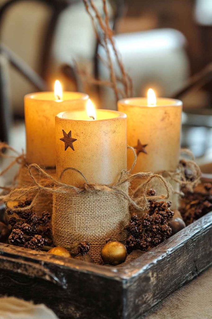 Primitive Fall Pillar Candles