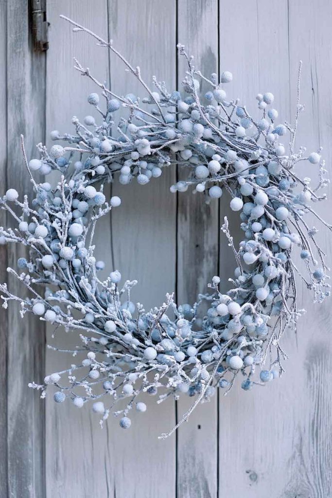 Frosted Berry and Branch Wreath