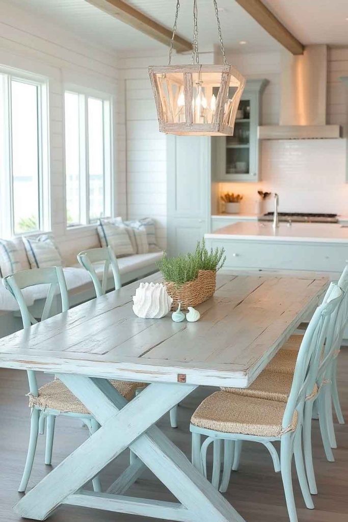 Coastal Kitchen Tables and Dining Areas