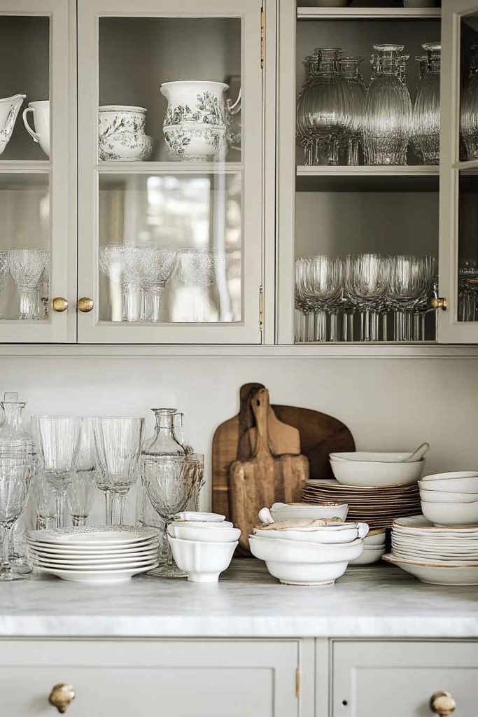 Glass-Front Upper Cabinets