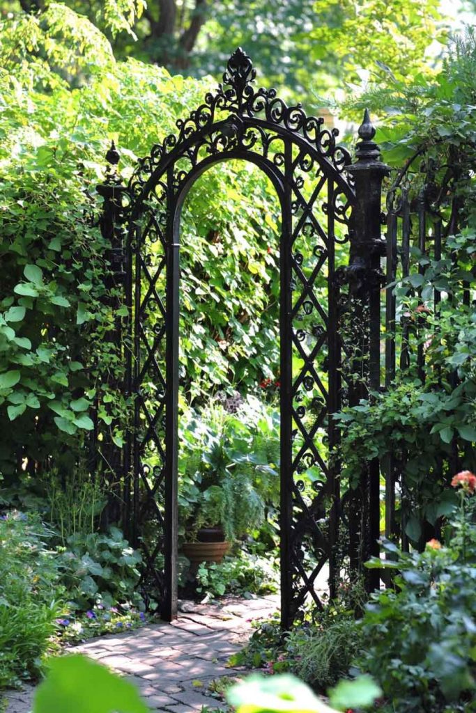 Decorative Iron Trellis Panels