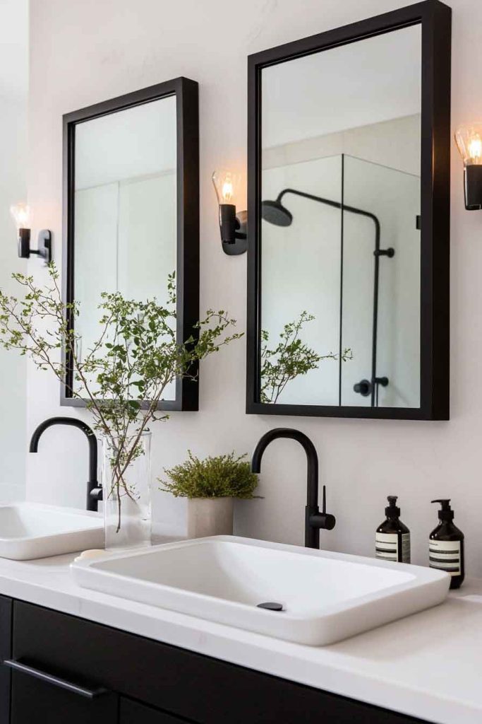 Black-Framed Mirrors