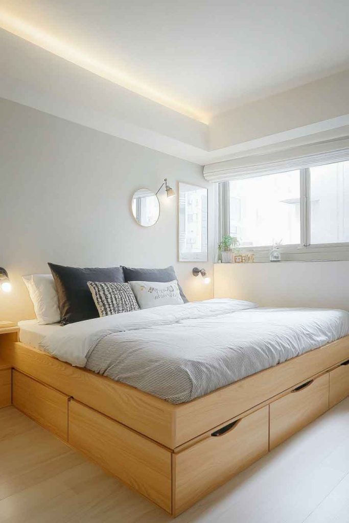 Contemporary Bedroom for Small Spaces