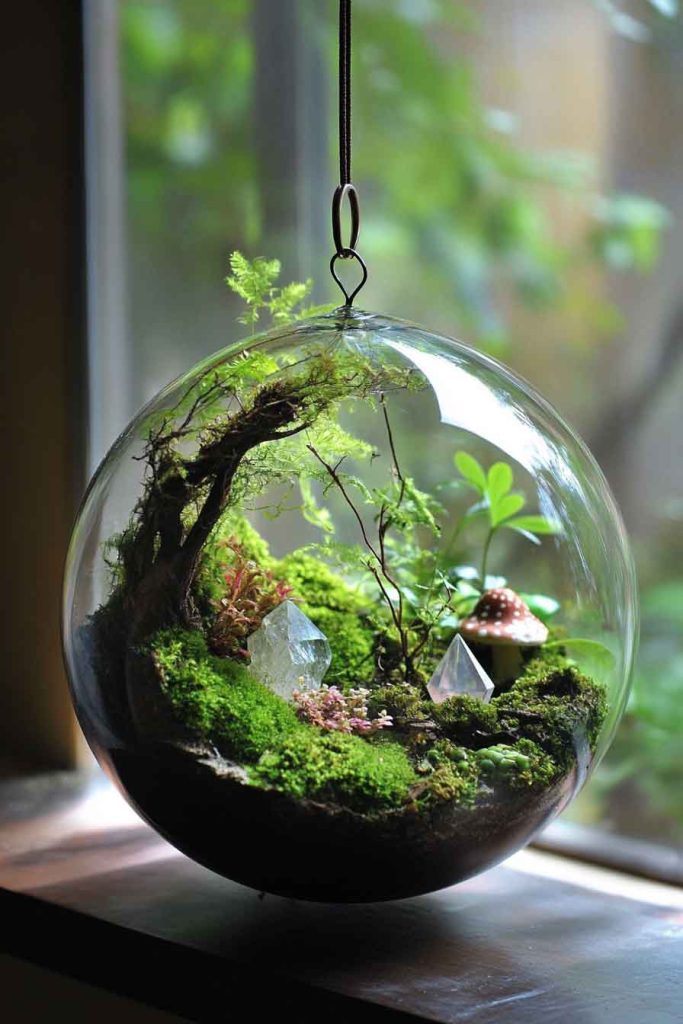  Hanging Terrariums with Moss