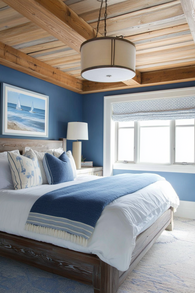 Blue and Wood Natural Pairing