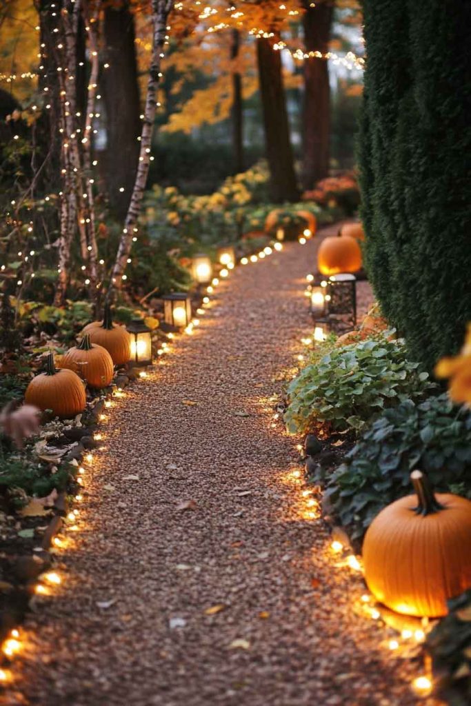 Garden Paths with Fall Borders