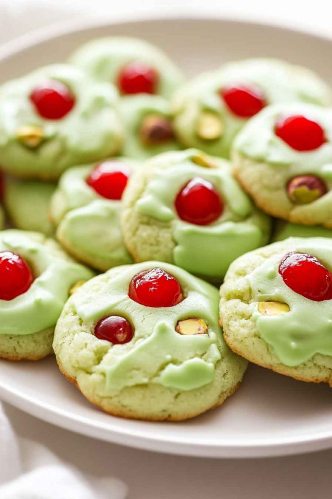 Pistachio Cherry Cookies