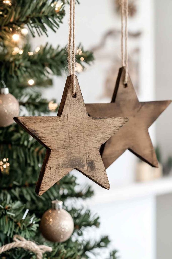 Rustic Wooden Star Decorations