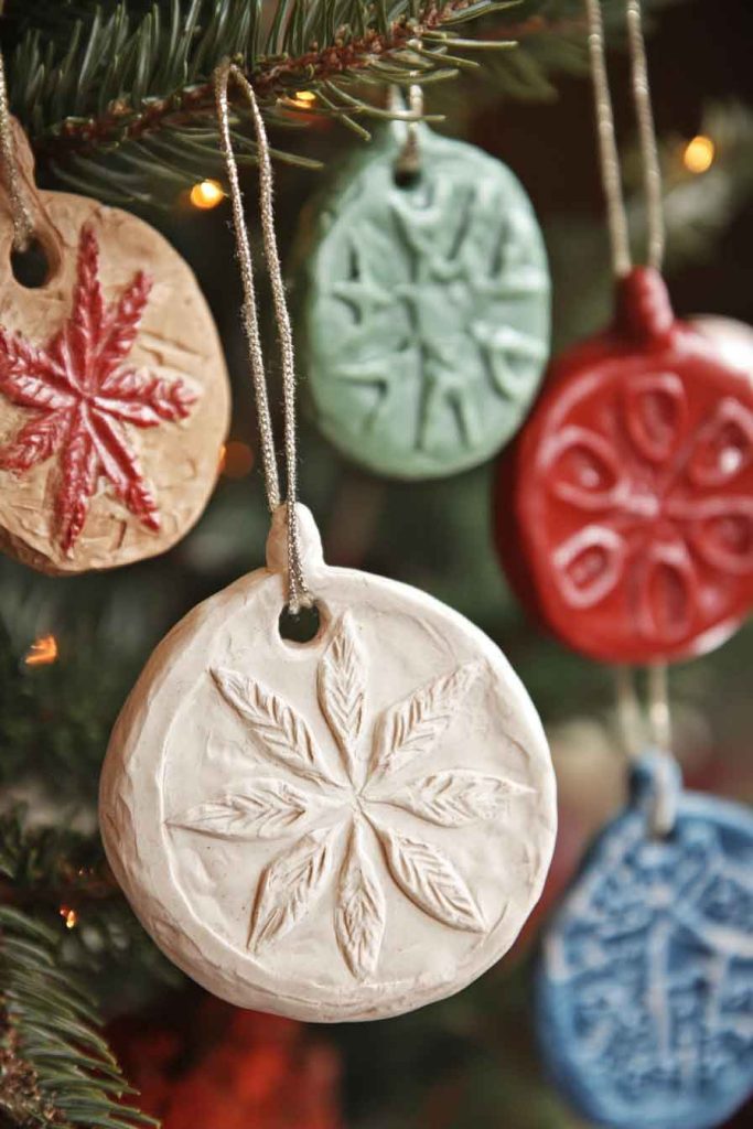 Clay Stamped Ornaments