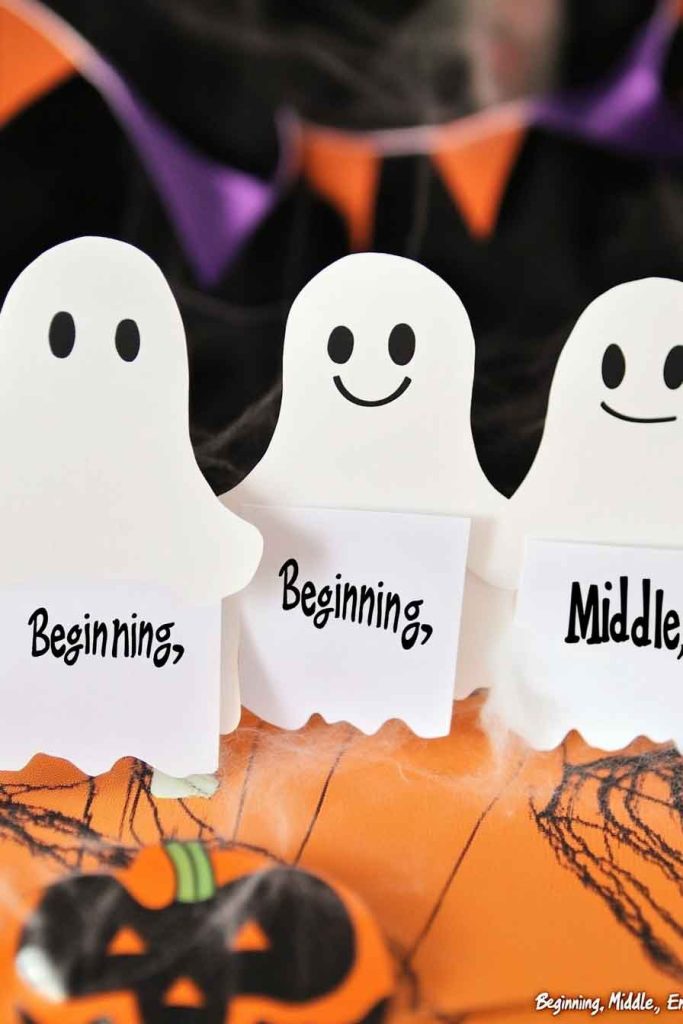 Ghost Story Sequencing Activity with Beginning, Middle, End