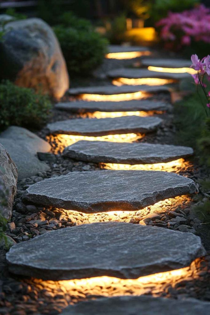 Lighted Stepping Stones