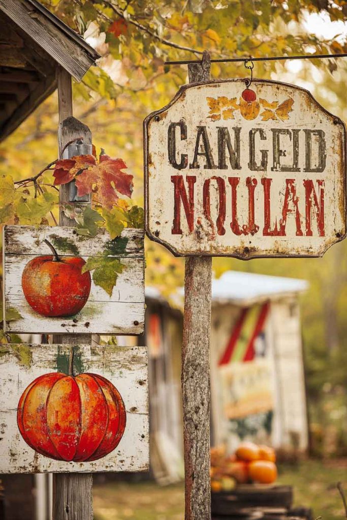 Retro Fall Signs