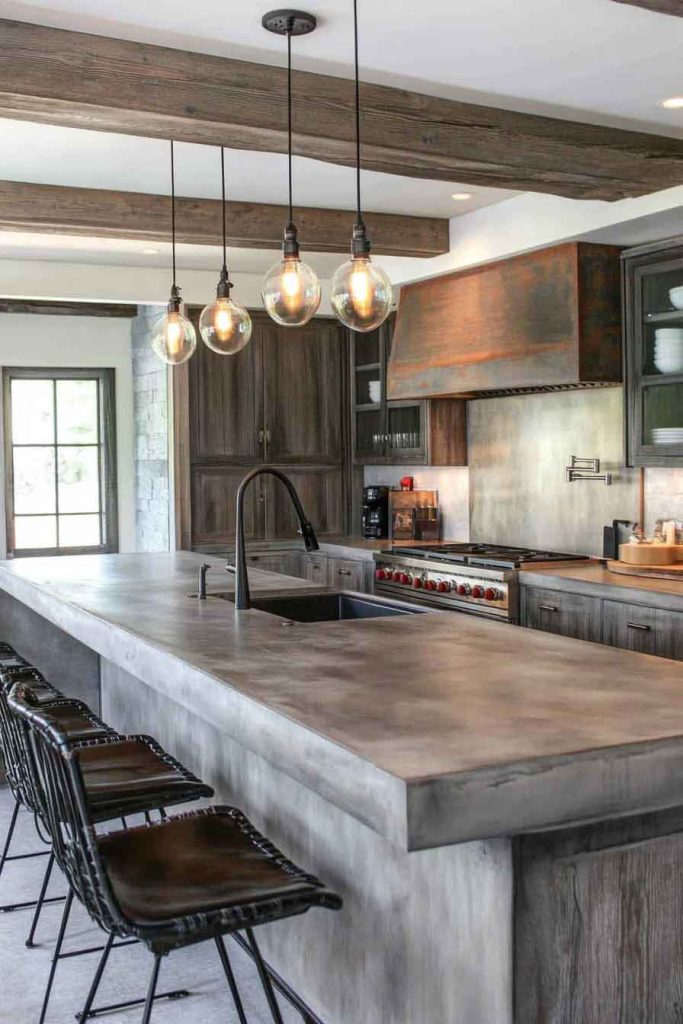 Concrete Countertop Island