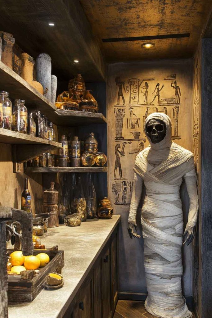 Mummy's Tomb Kitchen with Ancient Egyptian Elements