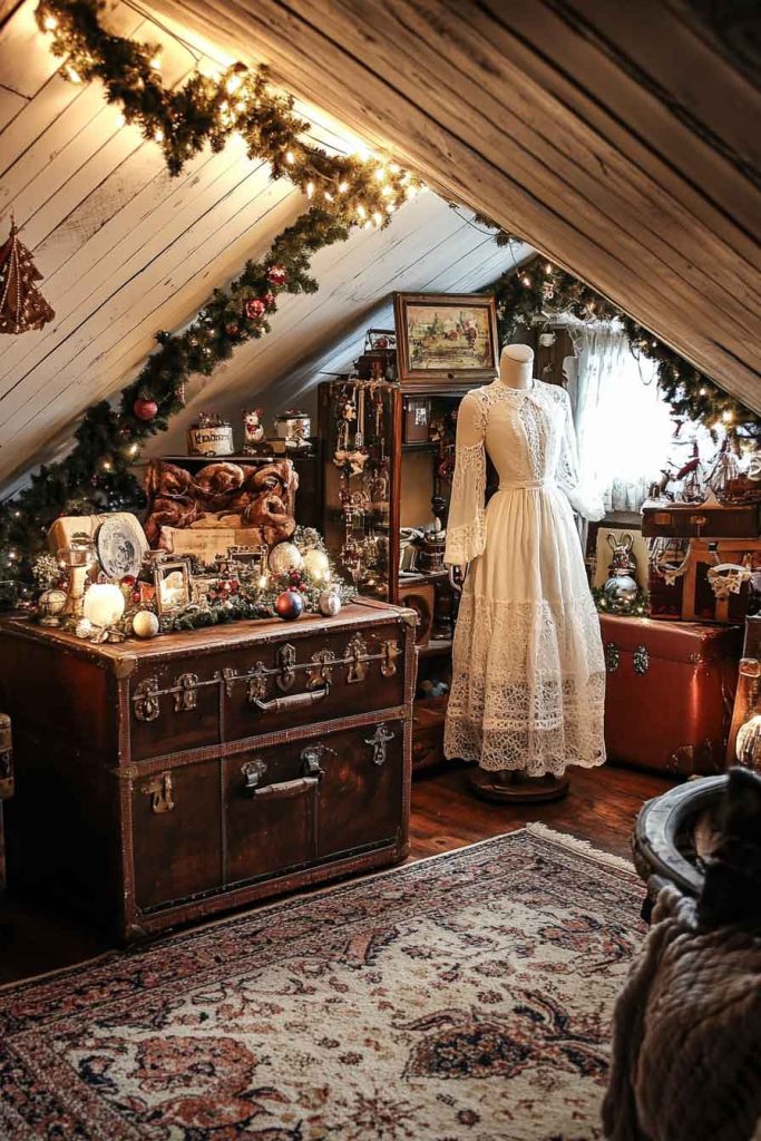 Attic Space Decorated with Vintage Trunk Discovery
