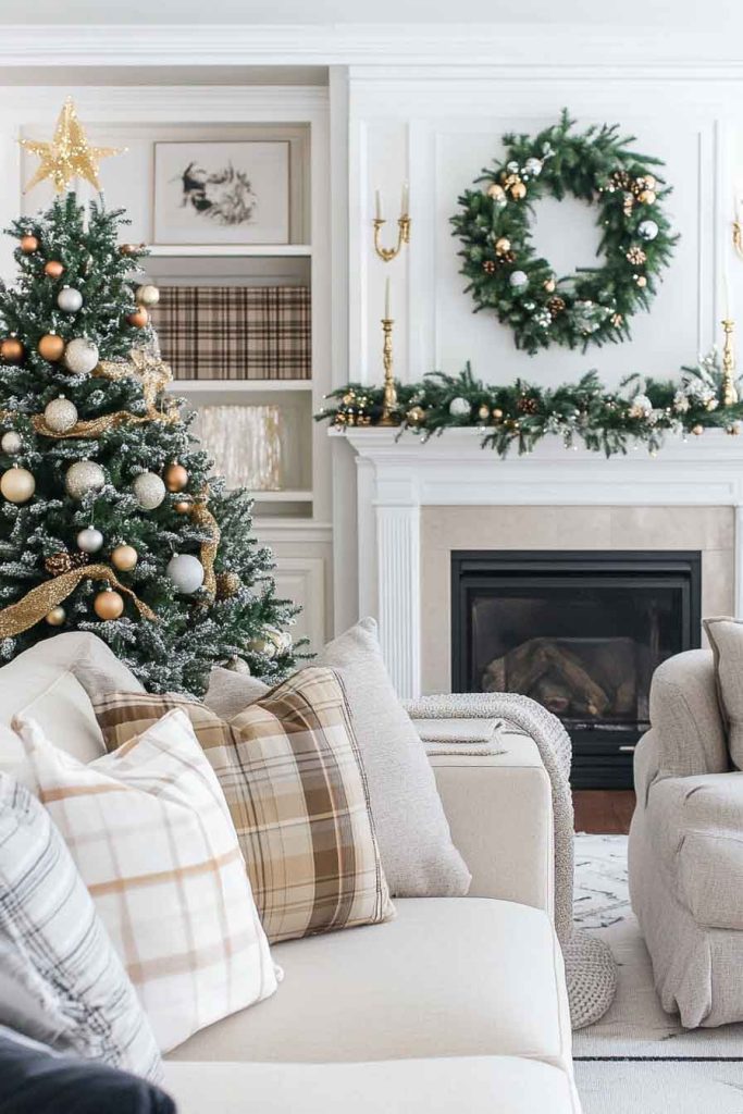 Transitional Living Room Blending Traditional and Modern